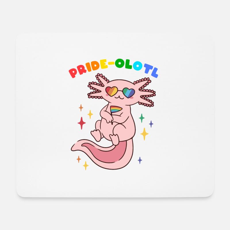 Axolotl Pride LGBTQ Stolz Geschenk - Mousepad (Querformat) - Weiß