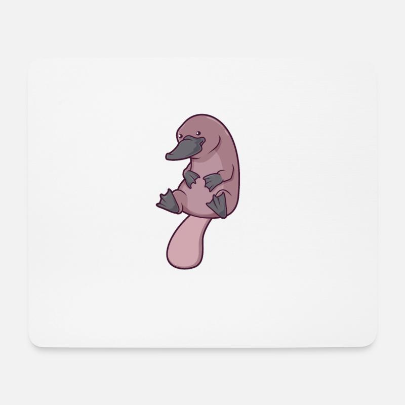 Kawaii Platypus - Mousepad (Querformat) - Weiß