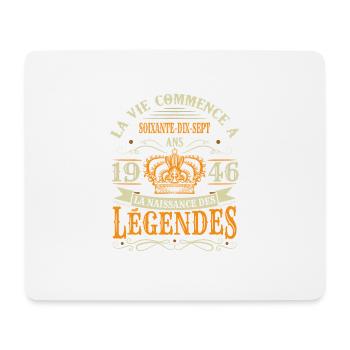 77 Ans 1946 Joyeux Anniversaire Vintage Perfection - Tapis de souris (format paysage) - blanc - Devant