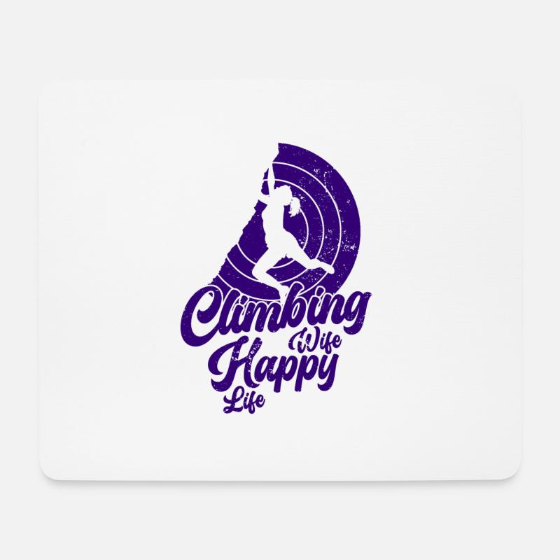 Climbing Klettern Kletterer Bouldern Bergsteiger - Mousepad (Querformat) - Weiß