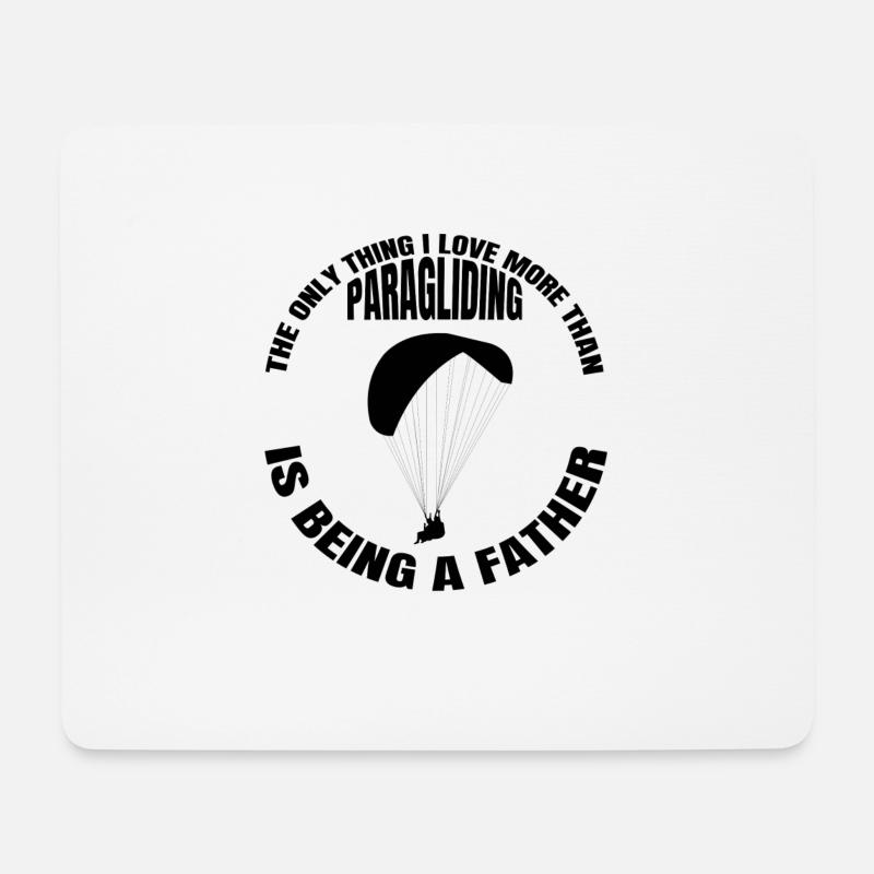 Paragliding Vater Fallschirmspringen Paragleiter - Mousepad (Querformat) - Weiß