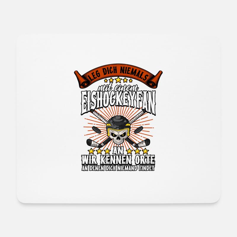 Eishockey - Mousepad (Querformat) - Weiß