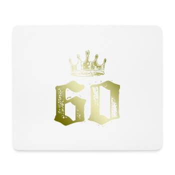 60 Number crown - Mouse Pad (horizontal) - white - Front