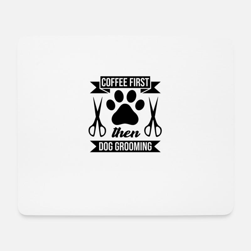 Hundefrisör Hundepflege - Mousepad (Querformat) - Weiß