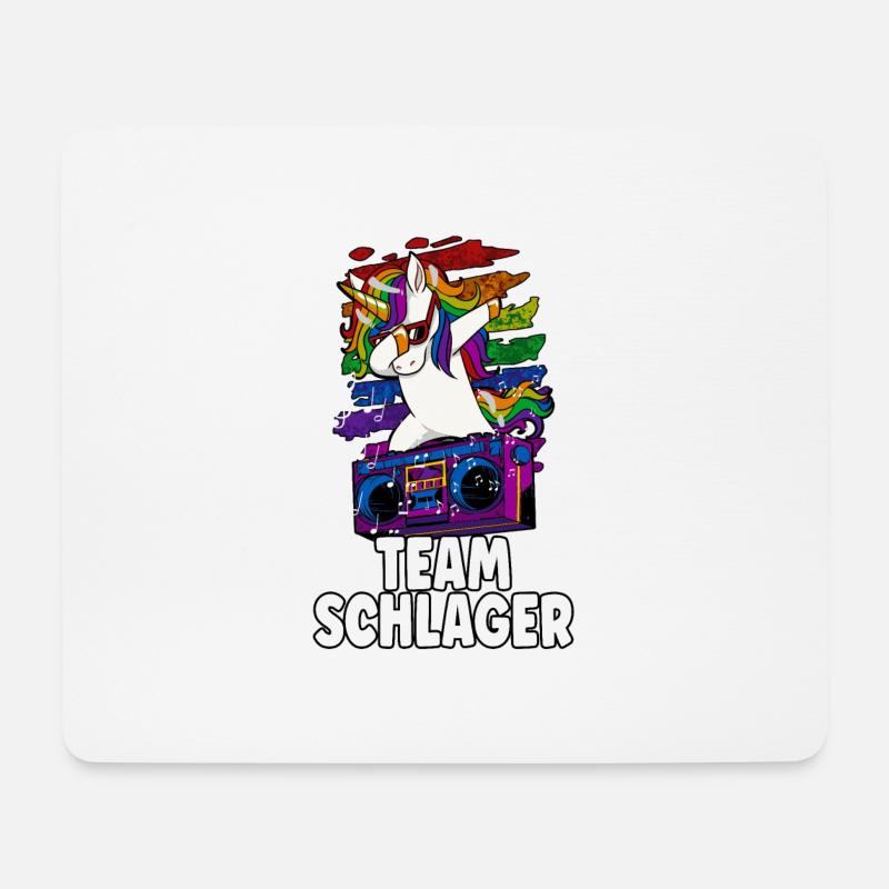 Schlagerparty Team Schlager - Mousepad (Querformat) - Weiß