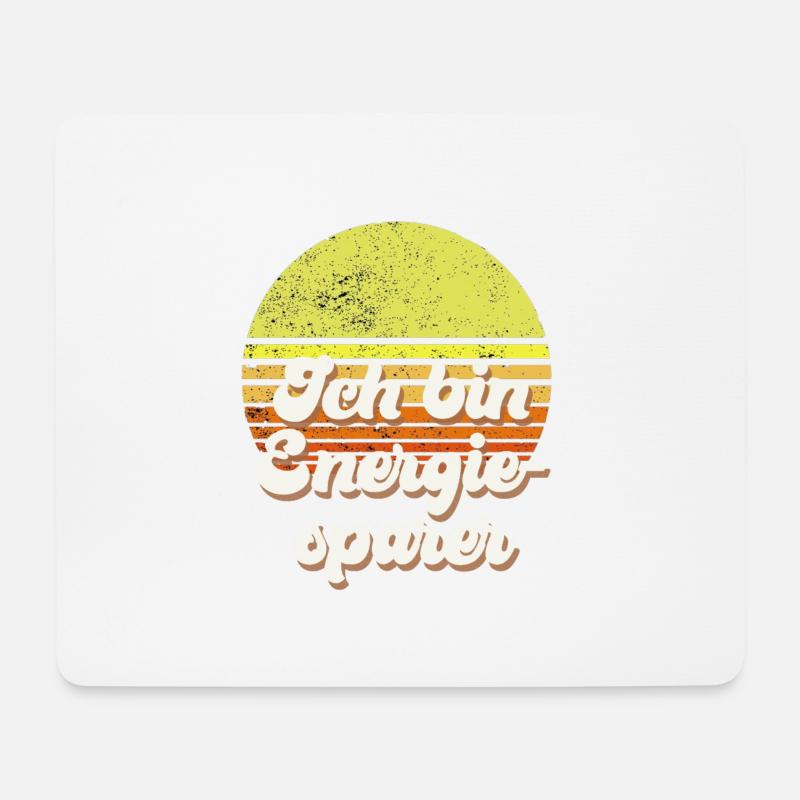Ich bin Energiesparer - Mousepad (Querformat) - Weiß