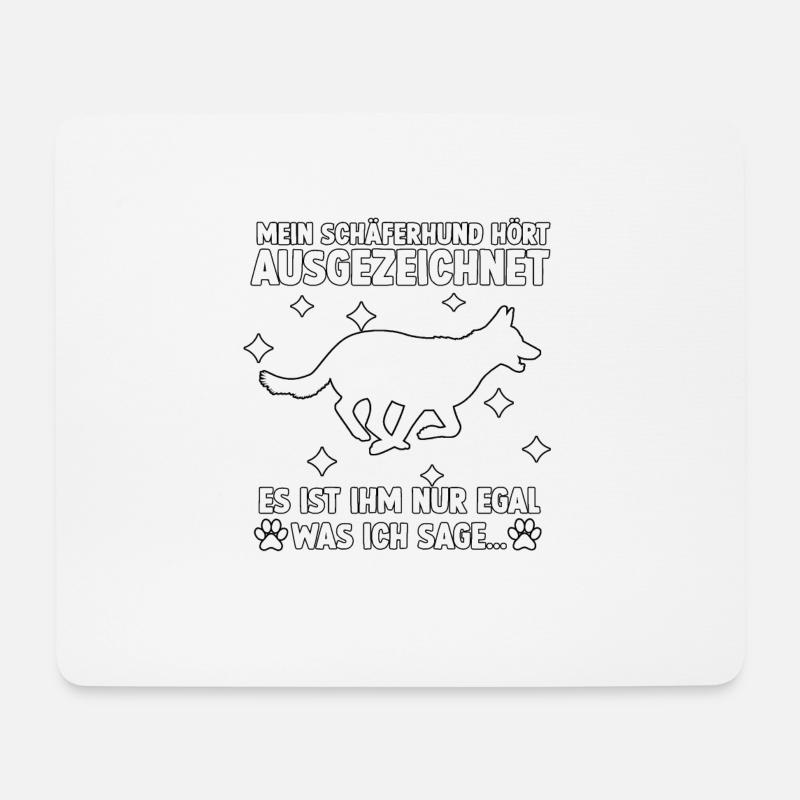Hundesport Schäferhund für Hundehalter Schäferhund - Mousepad (Querformat) - Weiß