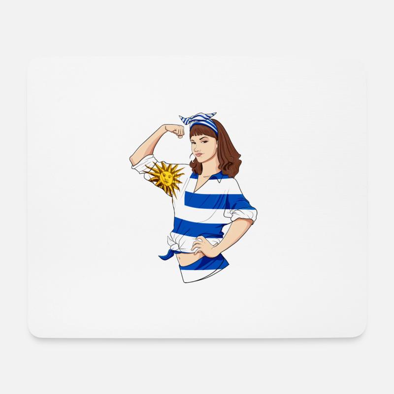 Uruguay Girl Unbreakable I Uruguay Heritage I - Mousepad (Querformat) - Weiß