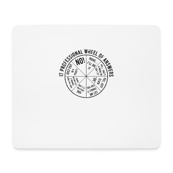 Antwortrad für IT-Experten - Code - Mousepad (Querformat) - Weiß - Vorne