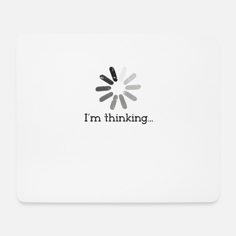 I'm Thinking - Netzwerk - Mousepad (Querformat) - Weiß