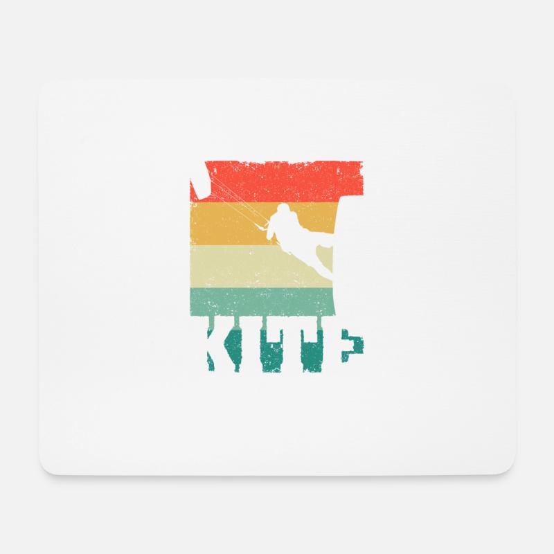 KITE Kiteboarding Kiten Kitesurfen Kitesurf - Mousepad (Querformat) - Weiß