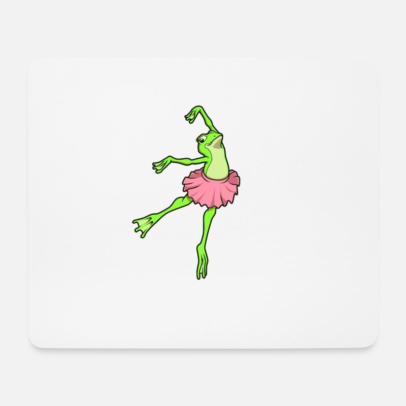 Comic Frog Dances Ballet - Ballerina - Mouse Pad (horizontal) - white