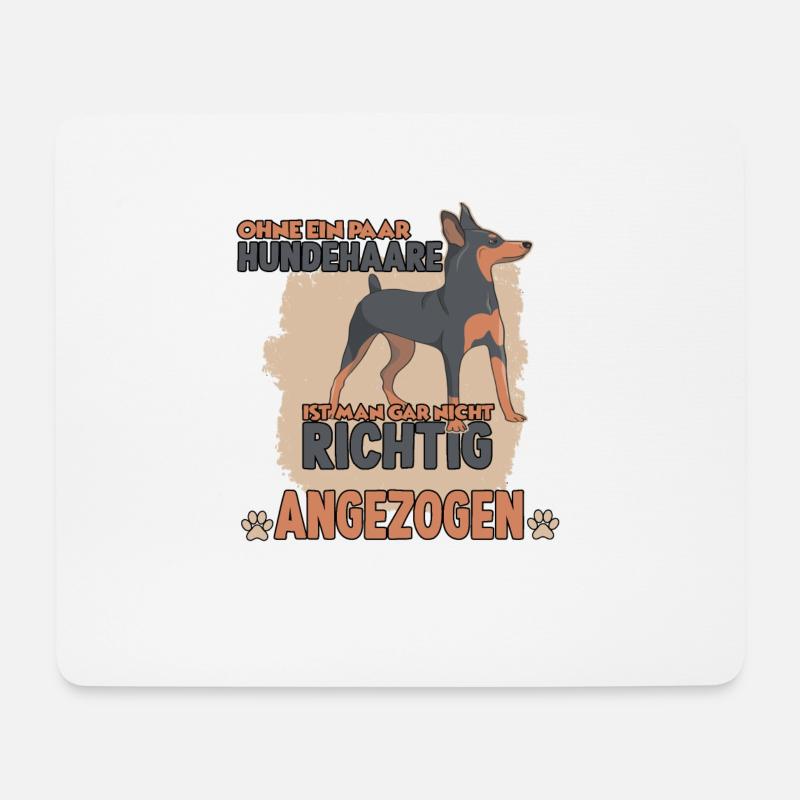 Cooles Hundehalter Motiv Pinscher Rehpinscher - Mousepad (Querformat) - Weiß