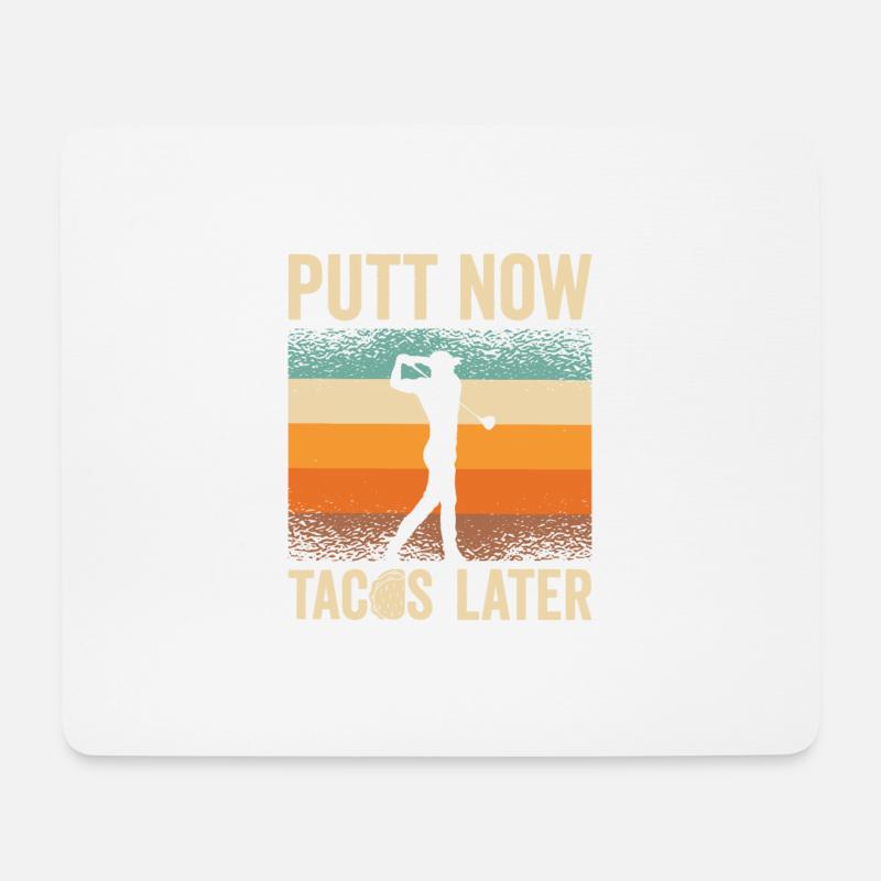 Golf Golfer Golfball Golfspieler Golfschläger - Mousepad (Querformat) - Weiß