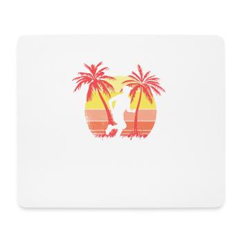 Jogging Runner Summer Sunset de los años 80 - Tapis de souris (format paysage) - blanc - Devant