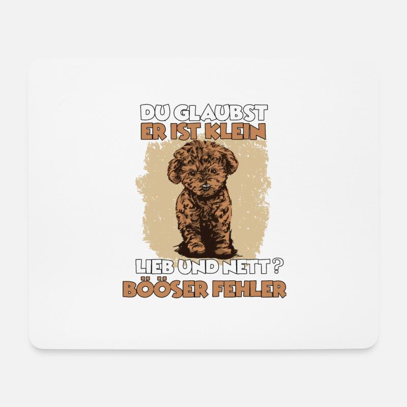 Süßes Pudel Hundehalter Geschenkidee Zwergpudel - Mousepad (Querformat) - Weiß