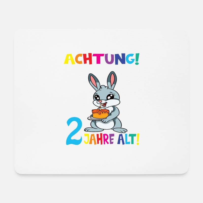 Kindergeburtstag Ich Bin Jetzt 2 Jahre - Mousepad (Querformat) - Weiß