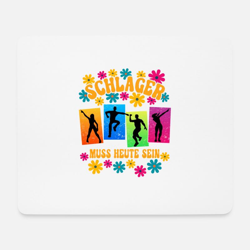 Schlagerparty Schlager - Mousepad (Querformat) - Weiß