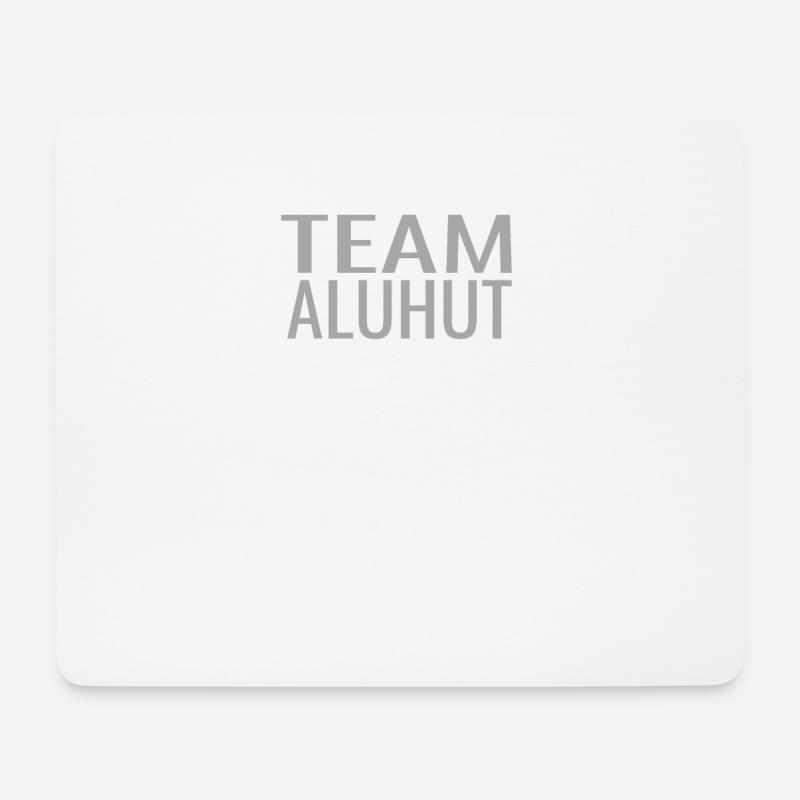 Team Aluhut Verschwörungstheorie Schwurbler - Mousepad (Querformat) - Weiß
