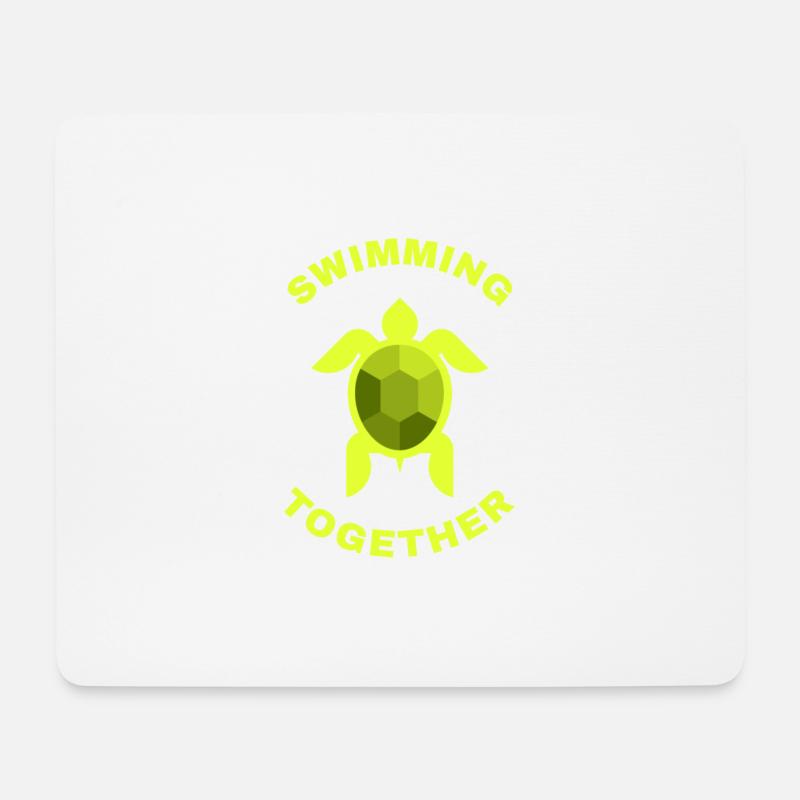 Schwimmen Lernen Swimming Together - Mousepad (Querformat) - Weiß