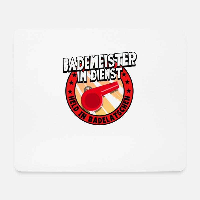 Rettungsschwimmer Bademeister - Mousepad (Querformat) - Weiß