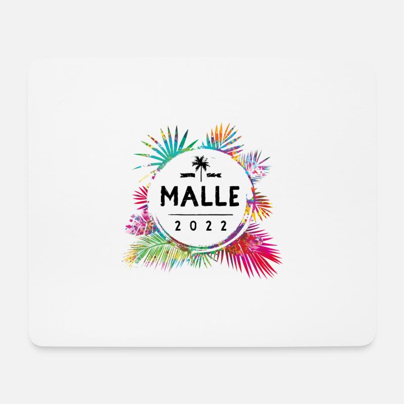 Malle 2022 Bunt - Mousepad (Querformat) - Weiß