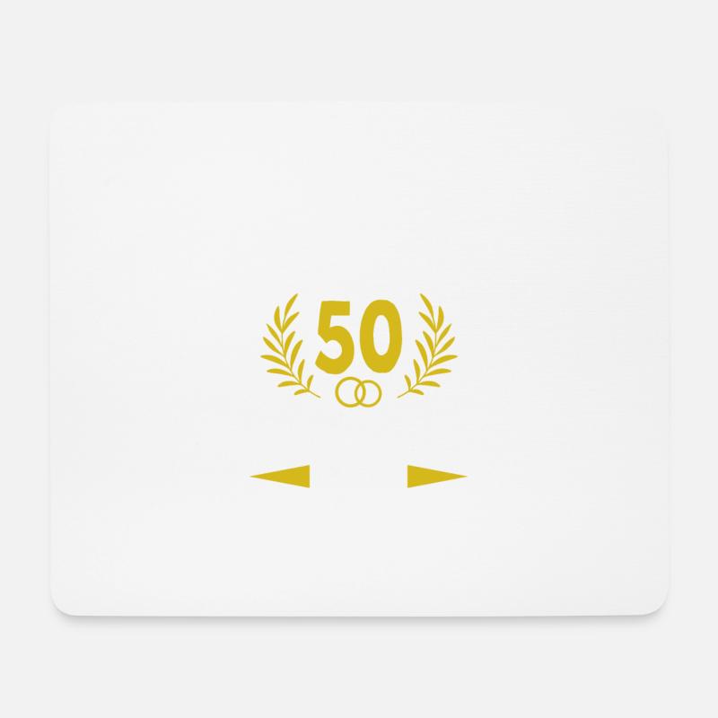 Goldene Hochzeit 50 Hochzeitstag Ehemann Ehefrau - Mousepad (Querformat) - Weiß