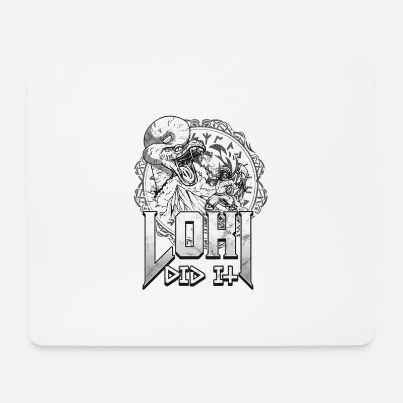 Norse Viking Mythology Design for Viking Warriors - Mousepad (Querformat) - Weiß