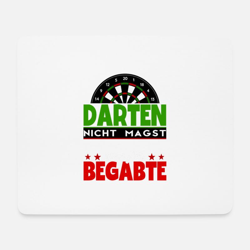 Darts Dartspieler - Mousepad (Querformat) - Weiß