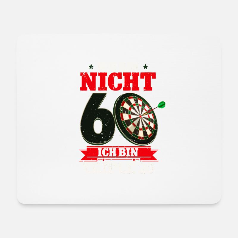 Ich bin nicht 60 ich bin Triple 20 - 60. - Mousepad (Querformat) - Weiß