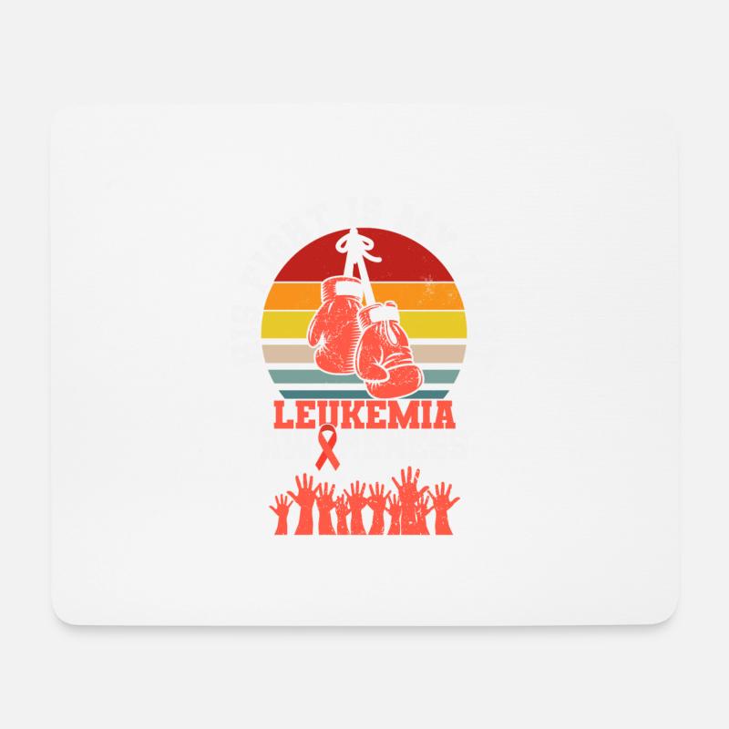 Sein Kampf ist Leukämie - Mousepad (Querformat) - Weiß