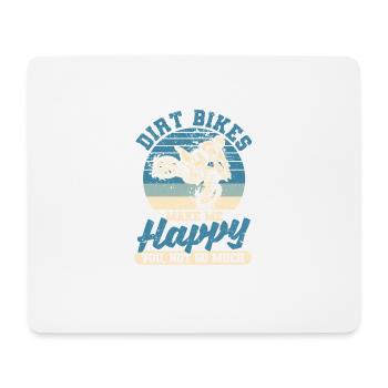 Funny Motocross Enduro Bike Rider Dirt Bikes Make - Mouse Pad (horizontal) - white - Front