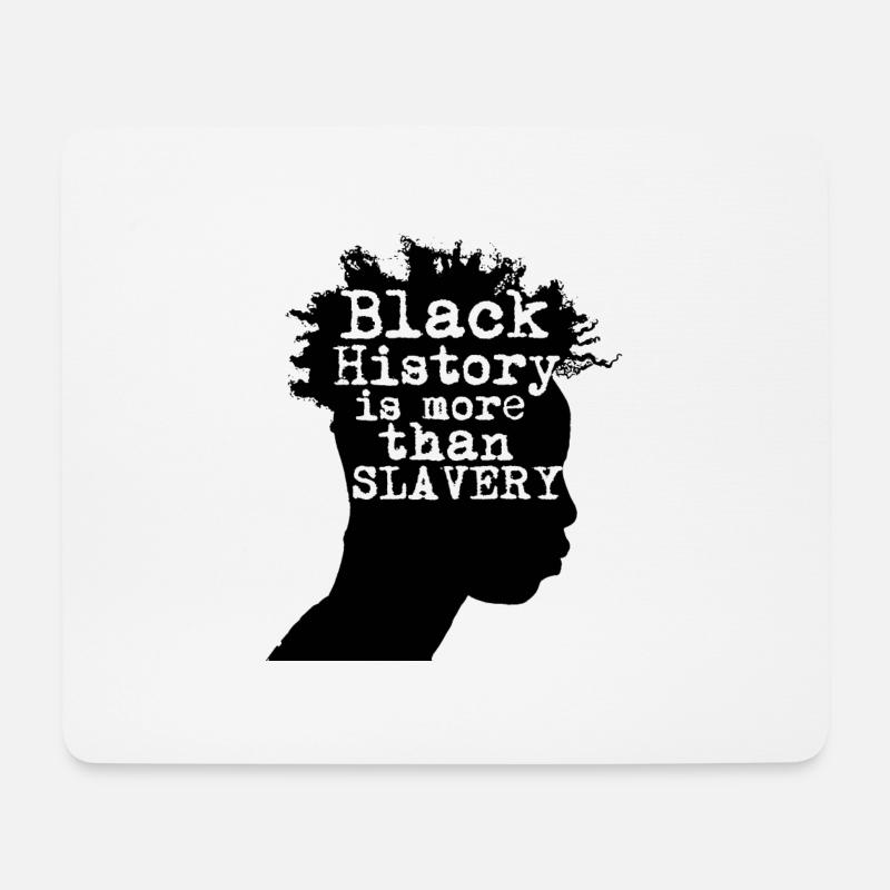 Schwarze Geschichte ist mehr als Sklaverei - Mousepad (Querformat) - Weiß