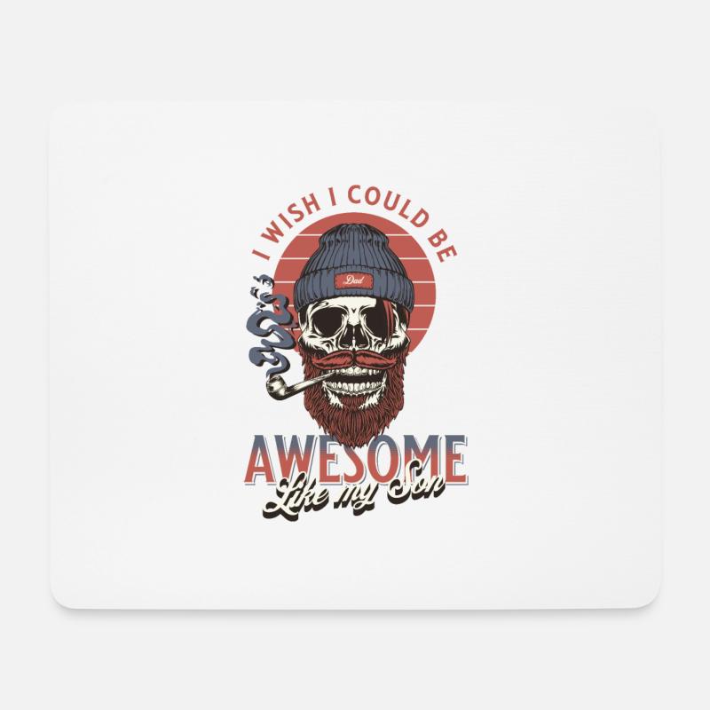 Ich wünschte, ich könnte großartig sein wie mein Sohn - Mousepad (Querformat) - Weiß