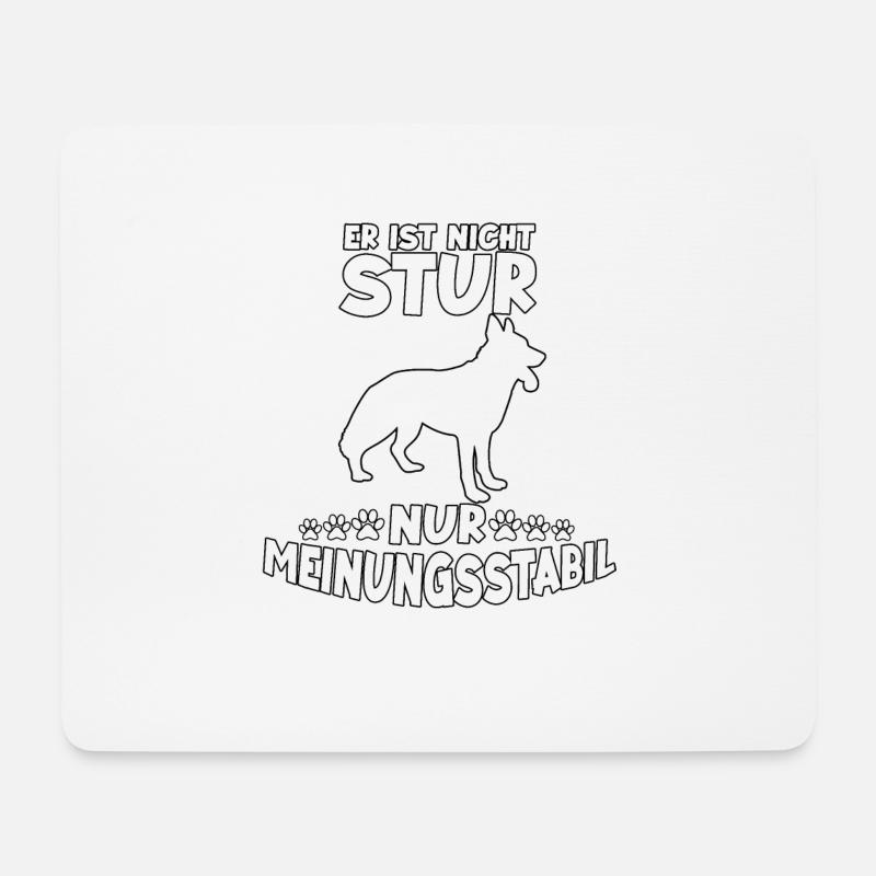 Witzig Hunde Spruch Motiv Deutscher Schäferhund - Mousepad (Querformat) - Weiß