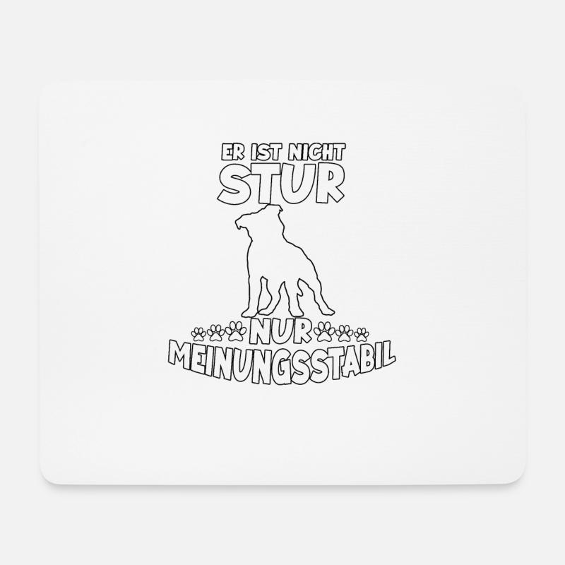 Pit Bull Terrier Hunde Fan Motiv Lustiges Pitbull - Mousepad (Querformat) - Weiß