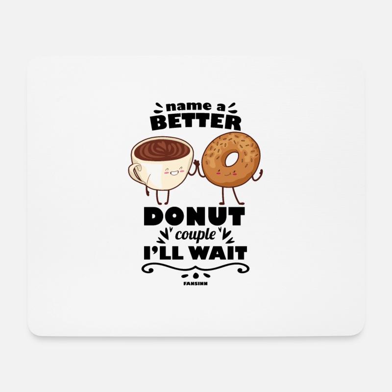 Donut - Mousepad (Querformat) - Weiß
