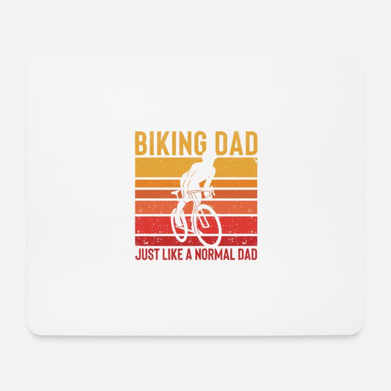 Ich bin ein Mountainbike-Vater lustig Radfahren - Mousepad (Querformat) - Weiß