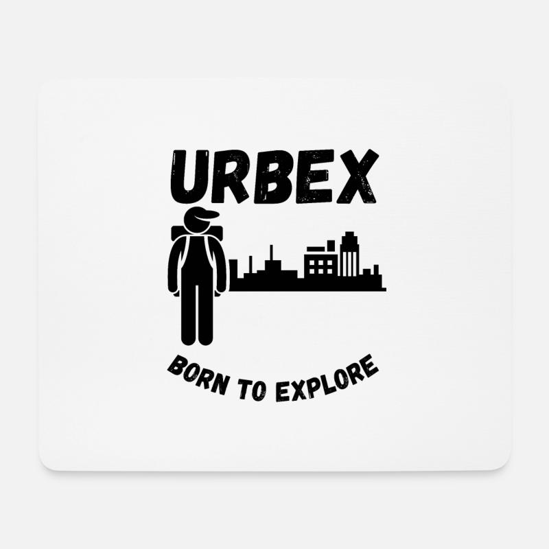 URBEX Born zum Erkunden - Mousepad (Querformat) - Weiß