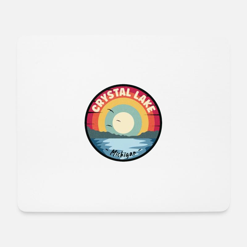 Crystal Lake Michigan Bunt - Mousepad (Querformat) - Weiß