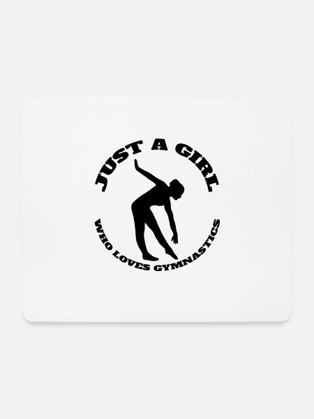 Turnen Mädchen Bodenturnen Geräteturnen Turnerin - Mousepad (Querformat) - Weiß