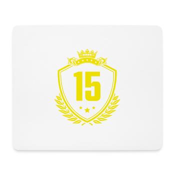 15 Nombre d’armoiries - Tapis de souris (format paysage) - blanc - Devant