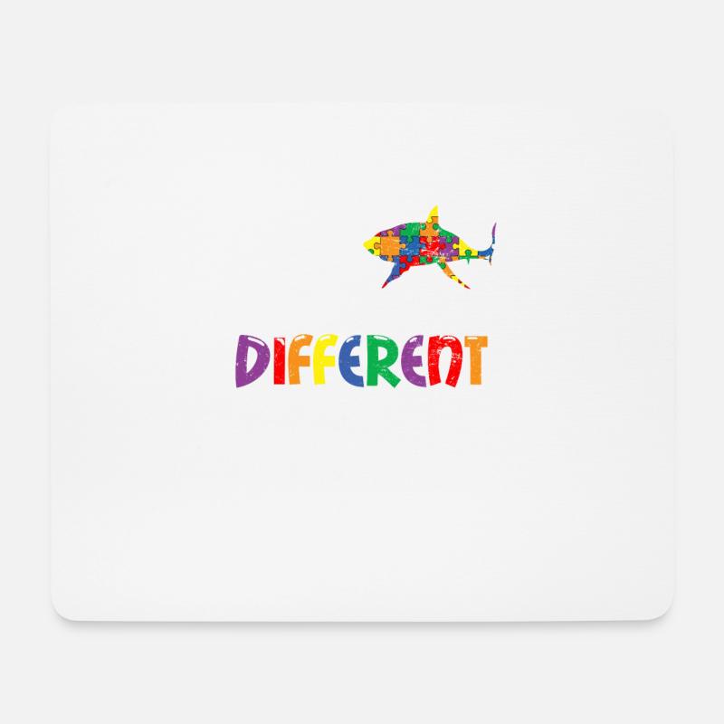 Its OK To Be Different Autism Supporter Autistic S - Mousepad (Querformat) - Weiß