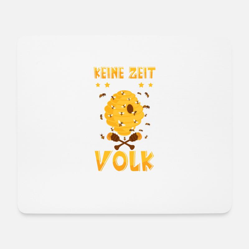 Bienenzüchter Imker Keine Zeit Mein Volk Braucht - Mousepad (Querformat) - Weiß