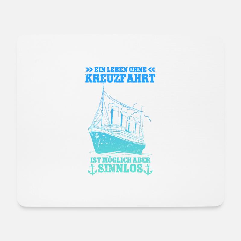 Kreuzfahrt - Mousepad (Querformat) - Weiß