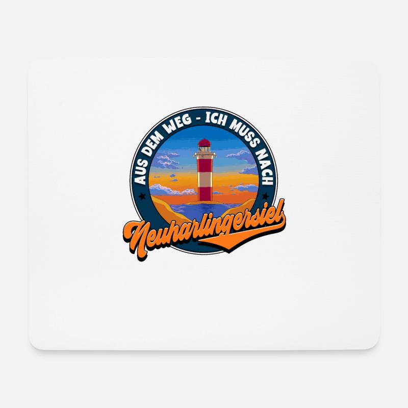 Neuharlingersiel - Mousepad (Querformat) - Weiß