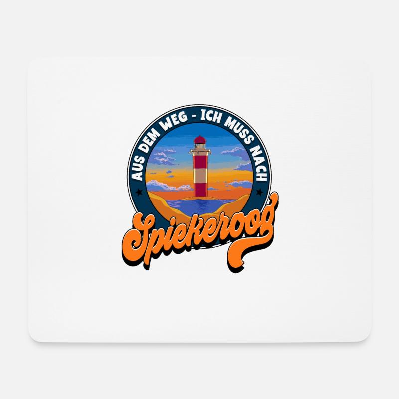 Spiekeroog - Mousepad (Querformat) - Weiß