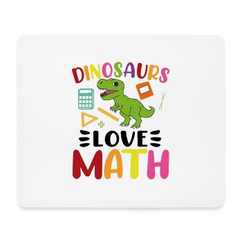 Les dinosaures adorent les mathématiques - Tapis de souris (format paysage) - blanc - Devant