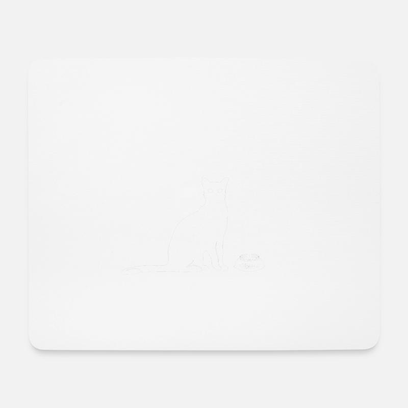Lustiger Katzenspruch für Katzenhalter Katzen - Mousepad (Querformat) - Weiß