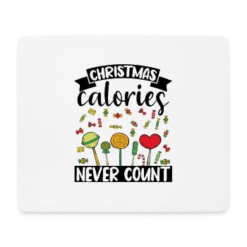 Christmas calories never count - Mousepad (Querformat) - Weiß - Vorne